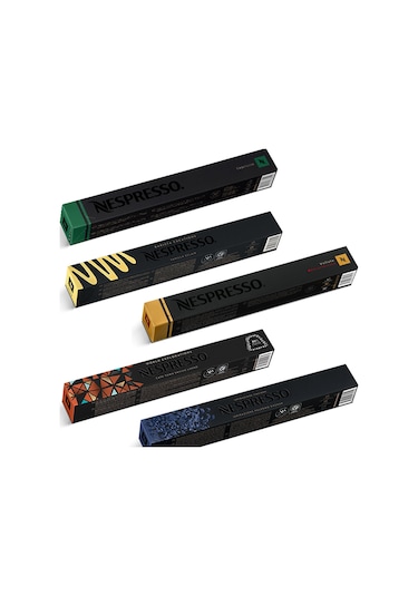 Nespresso Vanilla Eclair + Capriccio + Palermo Kazaar + Cape Town + Vevolluto Decaf Kapsül Kahve 5 x10'lu