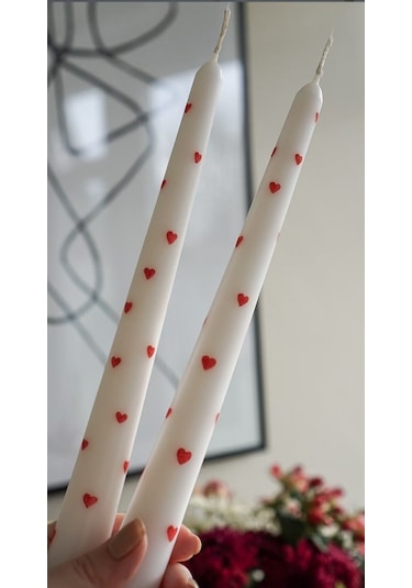 Afrodizyak Kokulu Kalp Desenli Şamdan Mumu Sevgililer Günü Özel