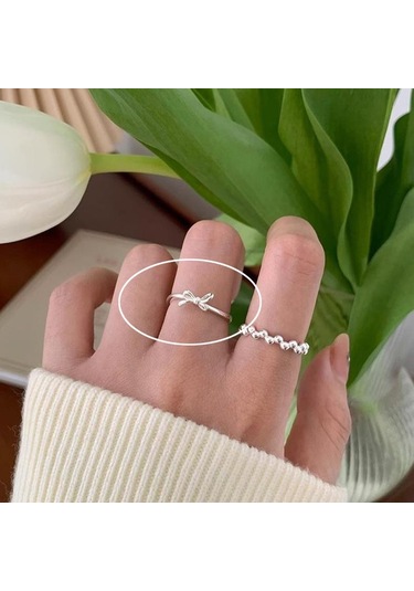 Kadınlar İçin Özel Olarak Tasarlanmış Benzersiz Düz Bantlı Yüzük No.24 Çok Renkli