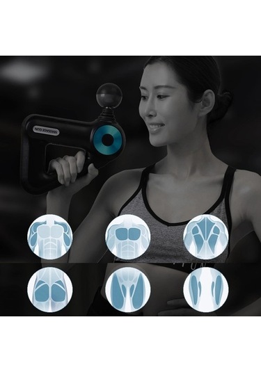 Gül Kırmızı Taşınabilir Elektrikli Masaj Tabancası Vücut Kas Masajı Rahatlatıcı Bacaklar Geri Boyun Ev Ofis Spor Salonu Için 12 Mod Kas Masaj Kafaları Ig36ra Çok Renkli