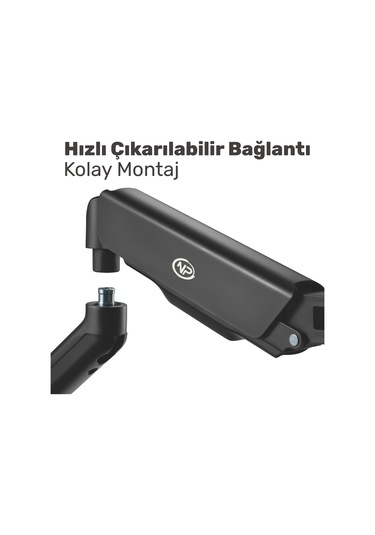 Npo Std46012b Airgrip 17"-32" Ergonomik 360 Amortisörlü Vesa Tek Kol Monitör Tutucu