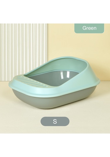 Vkemall Yeşil Küçük Boy Kedi Kumu Sandığı - Pp Malzeme - 447x334x189mm