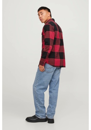 Erkek Jack & Jones Rahat Kalıplı Ceket - Kırmızı Kırmızı