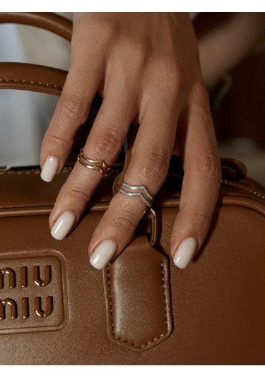 Zoloto Russkih Parmak Ucu Yüzüğü Çift Gümüş 925 Altın Kaplama 145680700 Gri