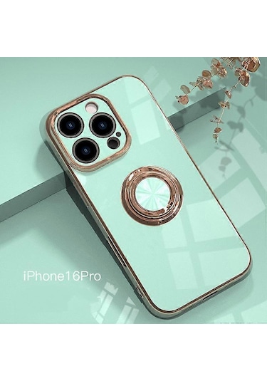 Apple İphone 16 Cep Telefonu Kılıfı, İphone 15promax Kaplamalı Yüzük Koruyucu Kılıf Ip16 Plus Camgöbeği İle Uyumludur