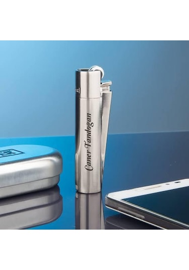 Clipper Kişiye Özel Metal Çakmak Baskı li ve Özel Kutulu Altın