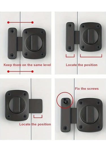 Dashanshop 1 Adet Hırsızlık Önleyici Paslanmaz Çelik Silvery Sürgü Kapı Kilit Mandalı