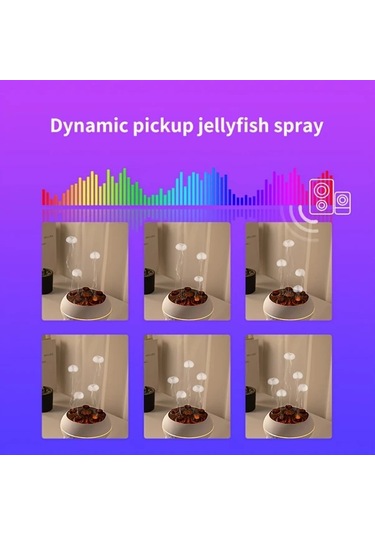 Motion003 Denizanası Şeklinde Aroma Difüzör Nemlendirici V80 Uzaktan Kumandalı 250ml Su Tankı