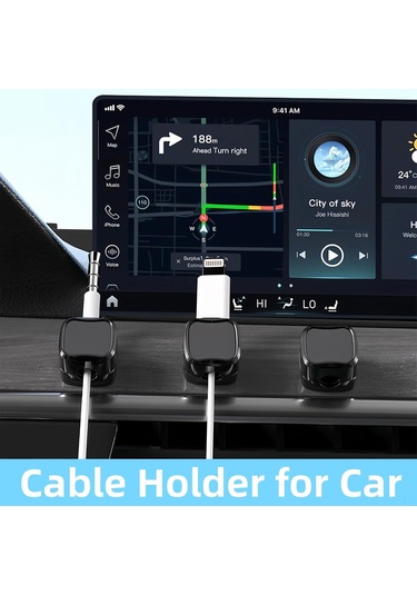 Mufunye 6 Adet Manyetik Kablolu Management Klipsi - Plastik Materyal, 8mm Delik Çapı, Kolay Kurulum, Ev Ofis Araç İçin Kabloları Düzenle