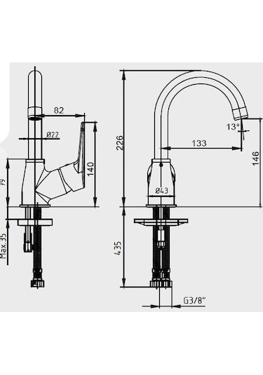 Eca 102188126 Spylos Kuğu Lavabo Bataryası