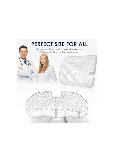 Oturma Minderi Bel Yastığı Bel Destek Yastığı Ortopedik Visco ...
