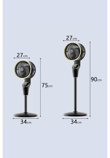 Büro Ev Ofis Yazlık İçin 90cm 35w Sessiz Dairesel Hareket Kumandalı Serinletici Fan