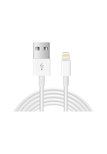 Rogfer Usb'den 8 Pin'e Sync Veri Şarj Kablosu, Kablo Uzunluğu: 3m Beyaz