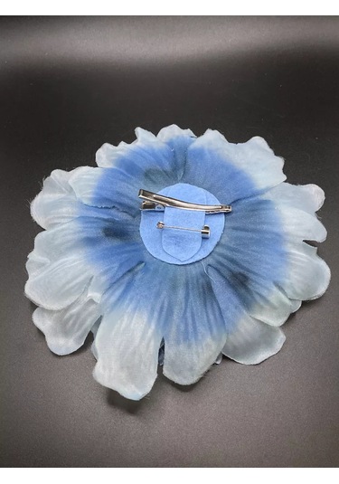 Amely Rid Kumaştan Büyük Çiçek Fiyonk Broş Tokalı 256857116 Açık Mavi