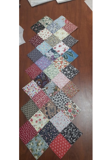 El İşi Patchwork Kırk Yama Runner Çok Renkli