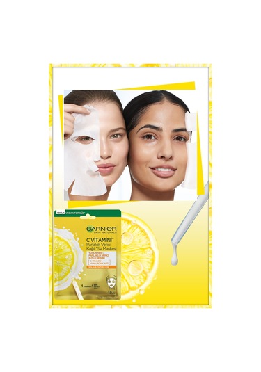 Garnier C Vitamini Parlaklık verici Kağıt Yüz Maskesi 28 Gr