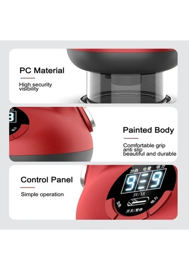 Wondernest Vakum Tedavisi Masaj Kazıma Jialan Isıtma Elektrikli Çukurluğu Mm Siyah - Kırmızı