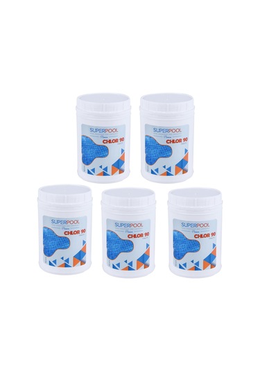 Spp Superpool Superchlor 90 Tb %90 Premium Tablet Klor 1 Kg 5 Adet Havuz Kimyasalı
