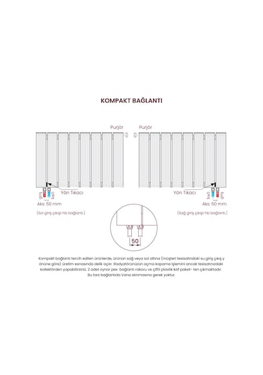 600x1435 Amber Yatay Gümüş Gri Alüminyum Radyatör