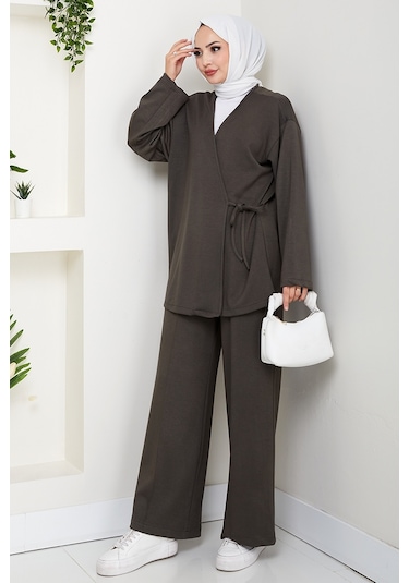 Kimonolu Oysho İkili Takım 1623 - Haki Haki