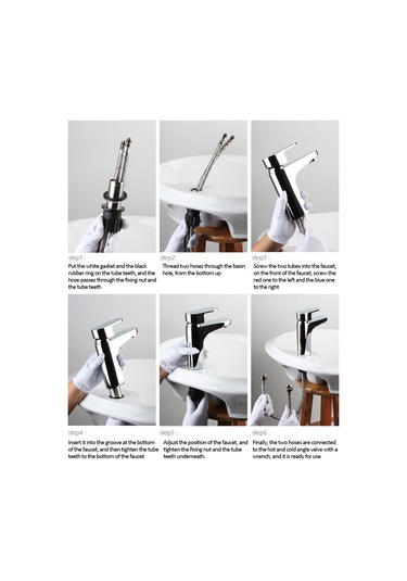 Hangfox Ev Banyosu Yıkama Tabanı Kraanı: Çelik Paslanmaz, Sıcak/soğuk Su, Ergonomik Koltuk, Seramik Valf, Kolay Kurulum Diğer