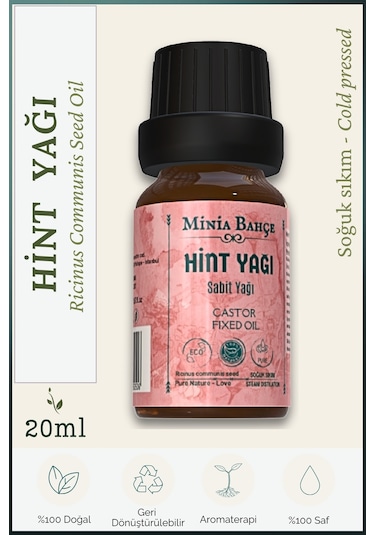 Minia Bahçe Hint Yağı %100 Saf 20 ML