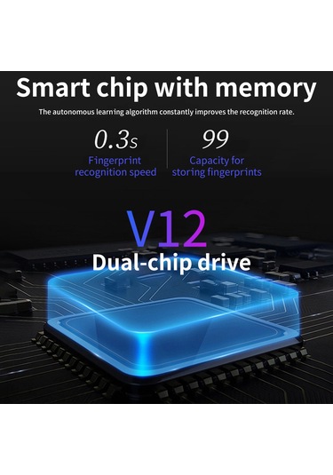 Konesam Siyah Akrilik Abs Erişim Kontrol Paneli - Kart/şifre İle Açma, Mavi Işık, Su Geçirmez, 3 Saniye Hızlı Erişim