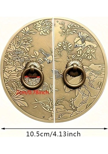 Willowhaven 2 Adet Pirinç Vintage Dolap Ve Mobilya Kulpları Parlak Yuvarlak Kapı Tokmakları