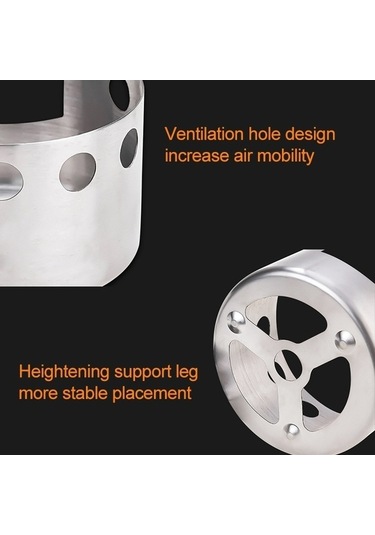 Wondernest Açık Piknik Sobası Paslanmaz Çelik Taşınabilir Mini Alkol Sobası Kapaklı Renkli Seçenekli Çok Renkli