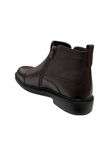Burç 7086 Erkek Casual Hakiki Deri Bot Kış 24 Kahve
