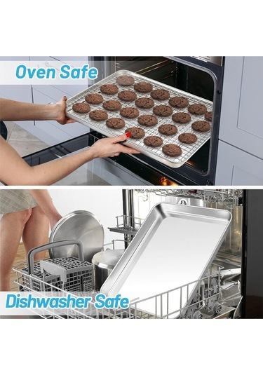 Ulzyvf X X Toksik Tepsisi Sayfası, Passız, Paslanmaz Olmayan, Kurabiye Fırın Çelik Çelik Büyük 17.6 13 1 '' '' '' Yn Çelik