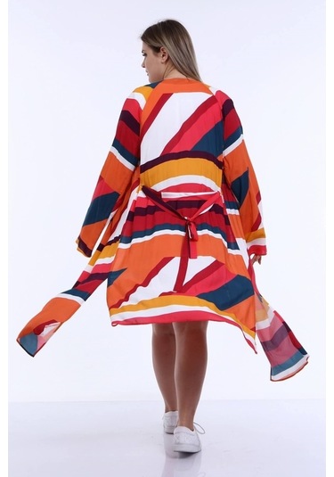 Myline Kadın Kuşaklı Uzun Kimono