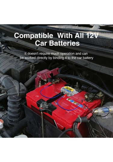 Lemestar 12v Araç Akü Monitörü - Gerçek Zamanlı Voltaj, Sıcaklık Ve Güç Takibi - Bluetooth Uyarı Sistemi