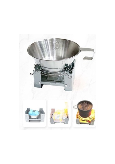 Pazly Taşınabilir Katlanır Kamp Barbekü B B - Yürüyüş Ve Seyahat Için Pratik Gri