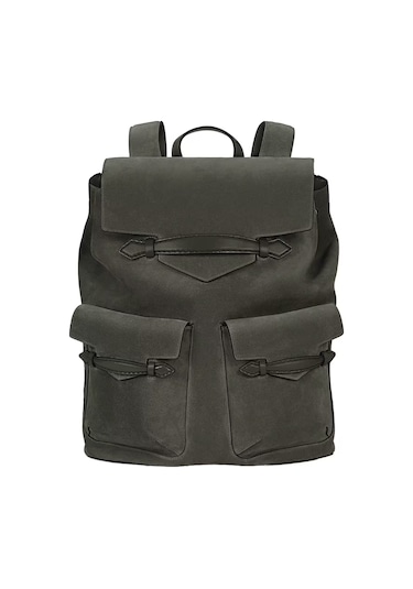 Montblanc Envelope Süet Deri Sırt Çantası 222285 yeşil