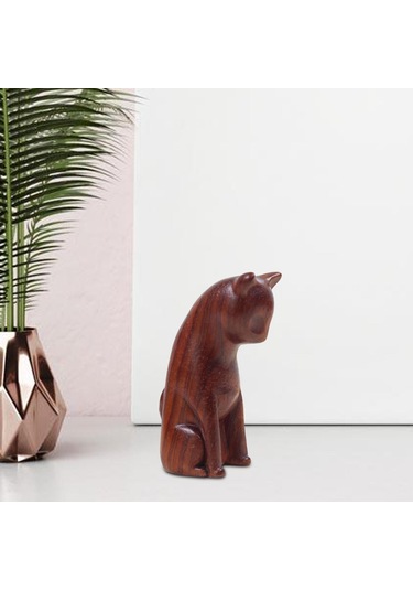 Suntek Magideal Ahşap Hayvan Heykeli Ofis Ev Dekor Için