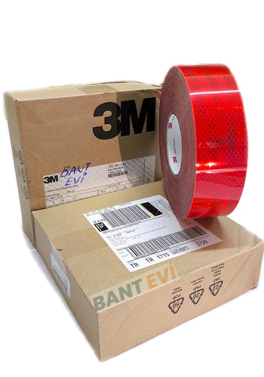 3m 983 Kırmızı Reflektif Bant 5mt Tüvtürk Onaylı Reflektör Şerit