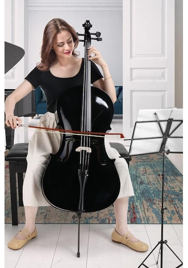 Midex Gt-124bk Profesyonel Üst Kalite Siyah Çello Viyolonsel