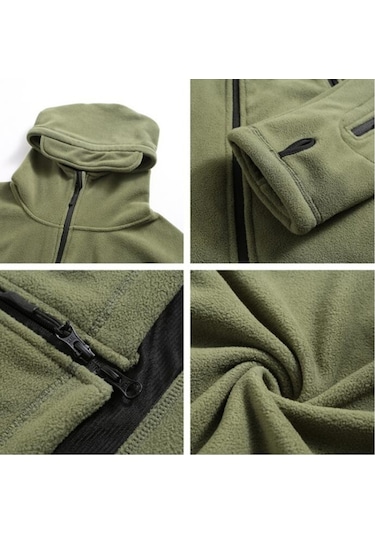 Pasifix Polar Sıcak Erkek Termal Nefes Alabilen Kapüşonlu Palto Siyah