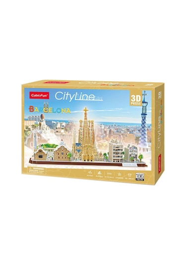 MC256H Cubic Fun, City Line - Barcelona - İspanya , 3 Boyutlu Pu