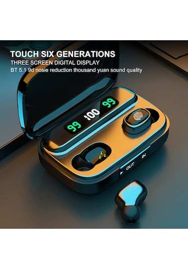 Mufunye Tws-209s Kablosuz Bluetooth Kulaklık: 5.1 Teknoloji, 9d Gürültü Önleme, Dokunmatik Kontrol, Su Geçirmez Tws-209s