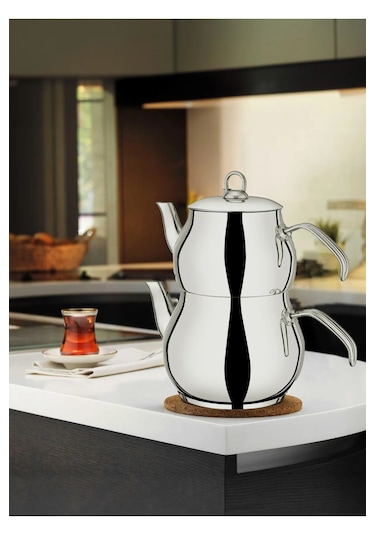 Yunusoğlu Home Hüma Midi Boy Çelik Çaydanlık Takımı Diğer