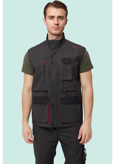 Armadillo Ripstop Çok Cepli Yelek Isg Galium İş Outdoor Hafif Fonksiyonel Tasarım Antrasit-siyah-kırmızı Armadillo Ripstop Çok Cepli Yelek Isg Galium İş Outdoor Hafif Fonksiyonel Tasarım Antrasit-siyah-kırmızı