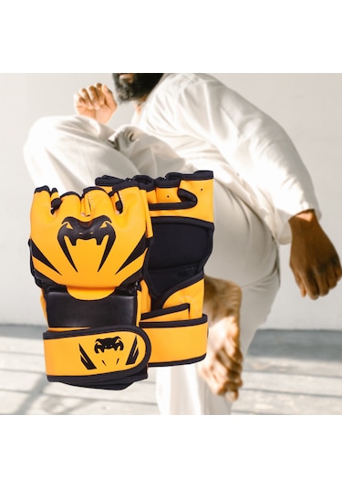 Mma Eldiven Dövüş Eğitim Eldiveni Açık Avuç İçi Boks Eldiven Orag Turuncu