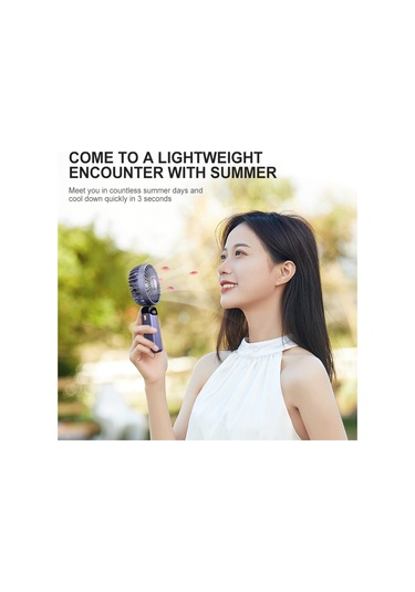 Geekyou Mavi N15 Mini Usb Fanlı Cep Telefonu Tutucu - Led Ekran, 5 Hız Seviyesi, 90 Derece Katlanabilir, Dahili Li-poly Batarya Diğer