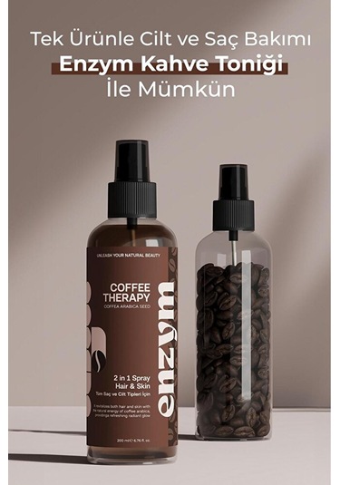 Doğal Kahve Tonik Saç Dökülme Karşıtı, Onarıcı Ve Cilt Bakımı