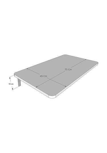 Kydoniahome Ahşap Desenli Duvara Monte Kırma Katlanır Masa Kahverengi