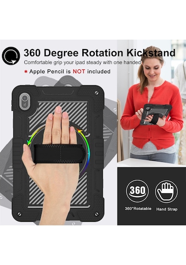 Huawei Matepad Se 11 2024 İçin Tablet Kılıfı Silikon + Pc Kickstand Omuz Askısı İle Darbeye Dayanıklı Kapak