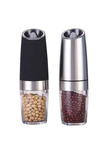 Createtech Elektrikli Karabiber Ve Tuz Değirmeni Seti, Akülü, Tek Elle Kullanım, Gümüş