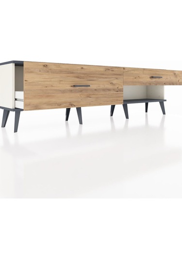 Arges Tv Ünitesi 2 Çekmeceli 176x30x51 Aytaşı-antrasit/çam Antrasıt/atlas Çam
